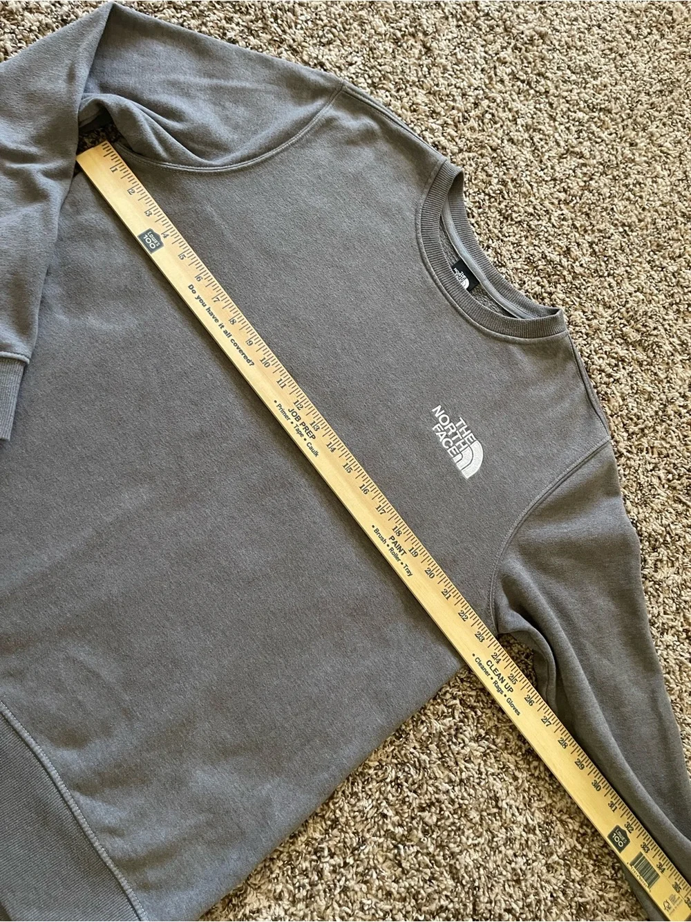 The North Face‎ Crewneck Sweatshirt Unisex Size Large L Gray Embroidered Logo